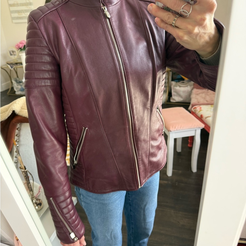 Unikat Oxblood Vintage Leather Moto Jacket - Picture 2 of 9